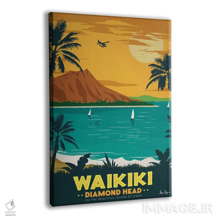 تابلو دکوراتیو وای کیکی اثر ایدیااستورم استودیوز - نمای پرسپکتیو محصول