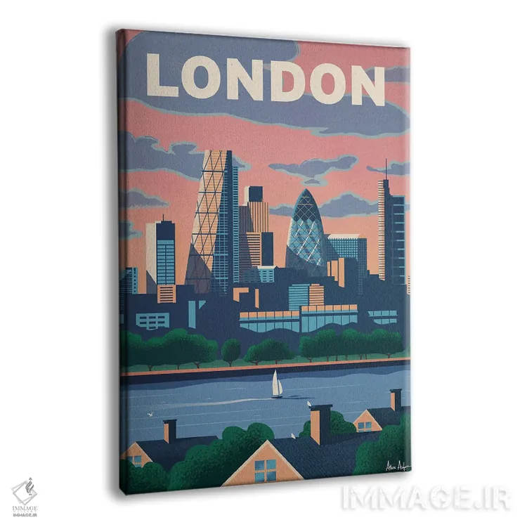 تابلو دکوراتیو لندن مدرن اثر ایدیااستورم استودیوز - نمای پرسپکتیو محصول