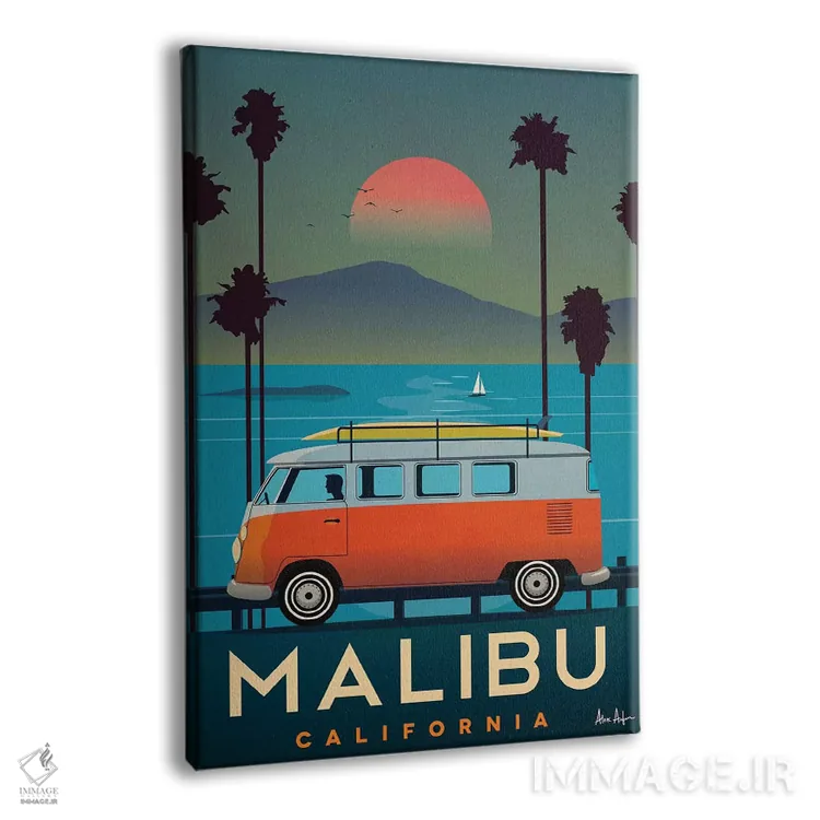 تابلو دکوراتیو مالیبو اثر ایدیااستورم استودیوز - نمای پرسپکتیو محصول