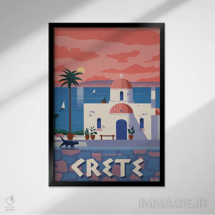 تابلو دکوراتیو کرت اثر ایدیااستورم استودیوز - نمای قابدار مشکی