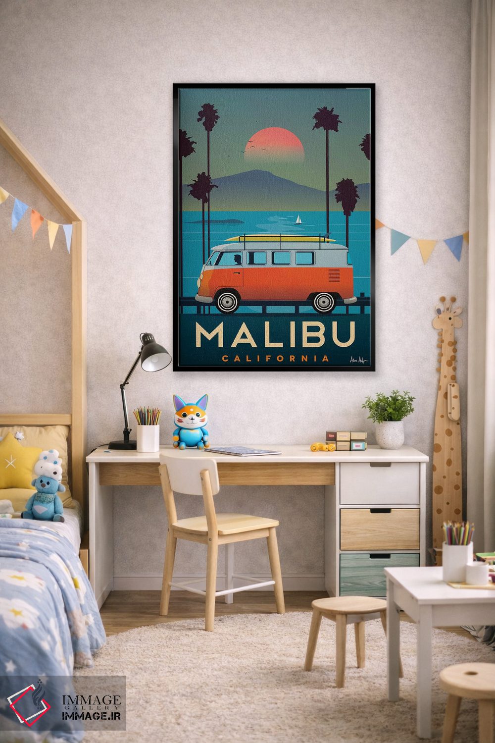 تابلو دکوراتیو مالیبو اثر ایدیااستورم استودیوز - D1B