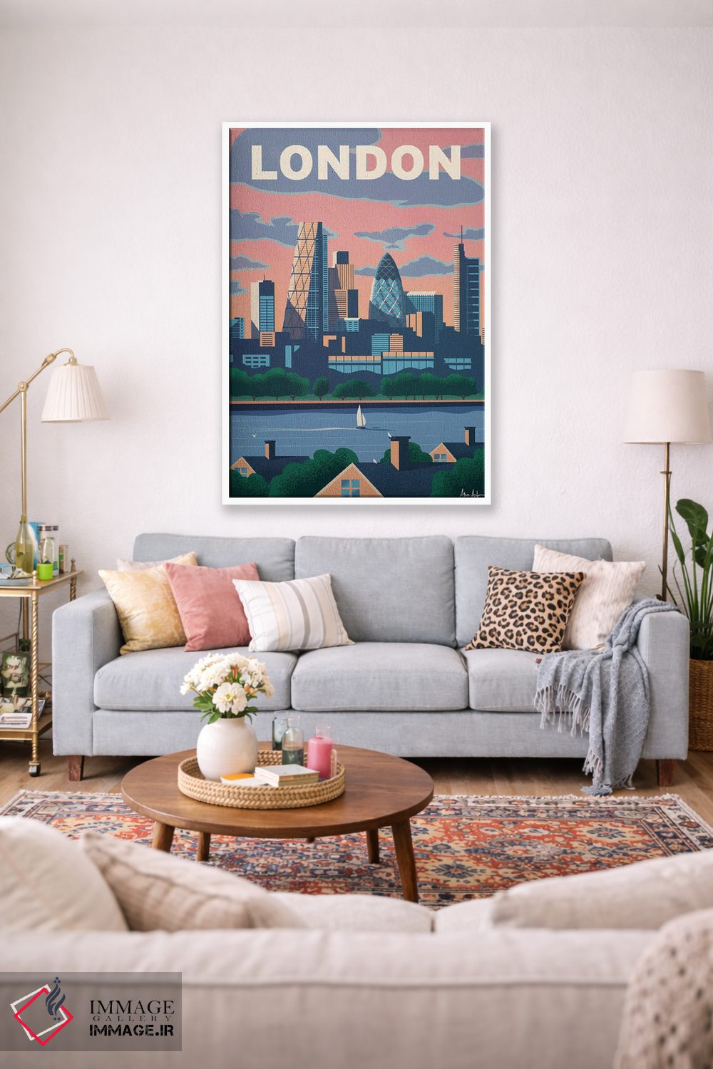 تابلو دکوراتیو لندن مدرن اثر ایدیااستورم استودیوز - D1W