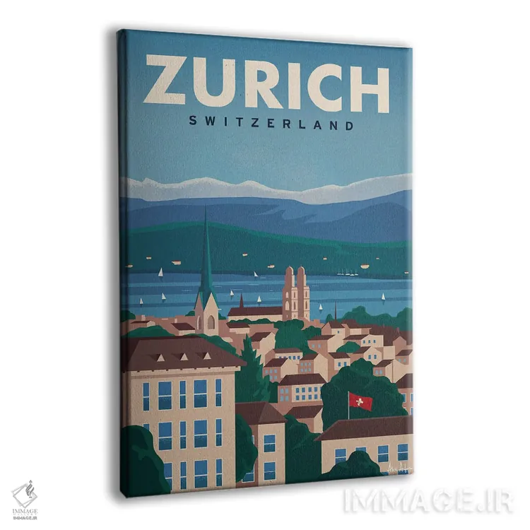 تابلو دکوراتیو زوریخ اثر ایدیااستورم استودیوز - نمای پرسپکتیو محصول