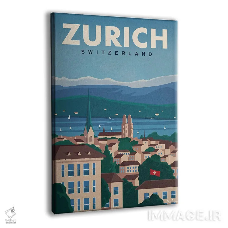 تابلو دکوراتیو زوریخ اثر ایدیااستورم استودیوز - نمای پرسپکتیو محصول