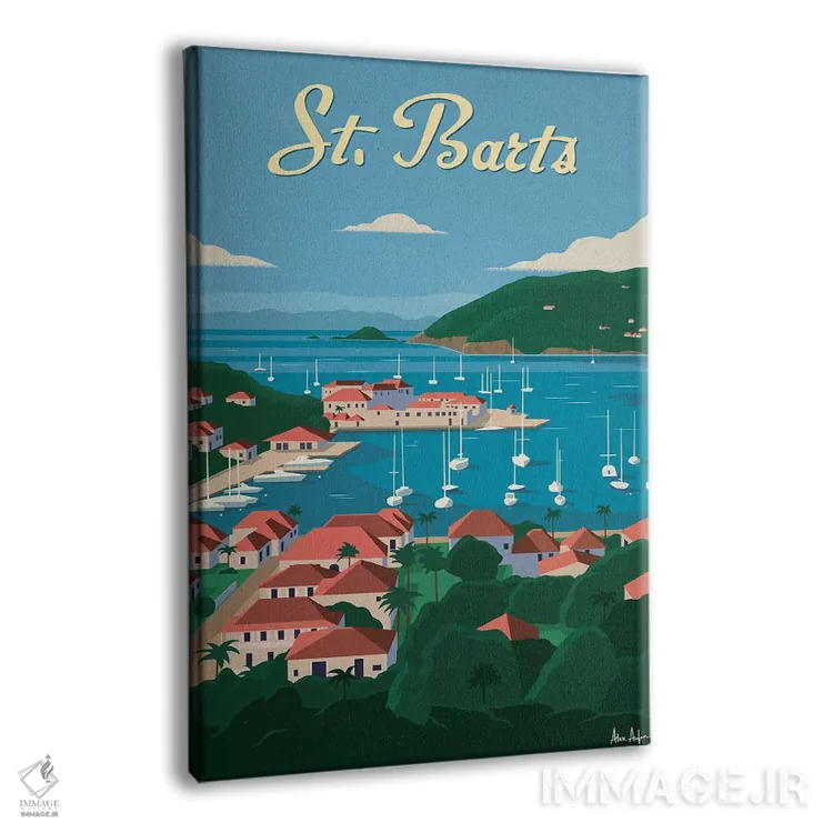 تابلو دکوراتیو سنت بارتلمی اثر ایدیااستورم استودیوز - نمای پرسپکتیو محصول