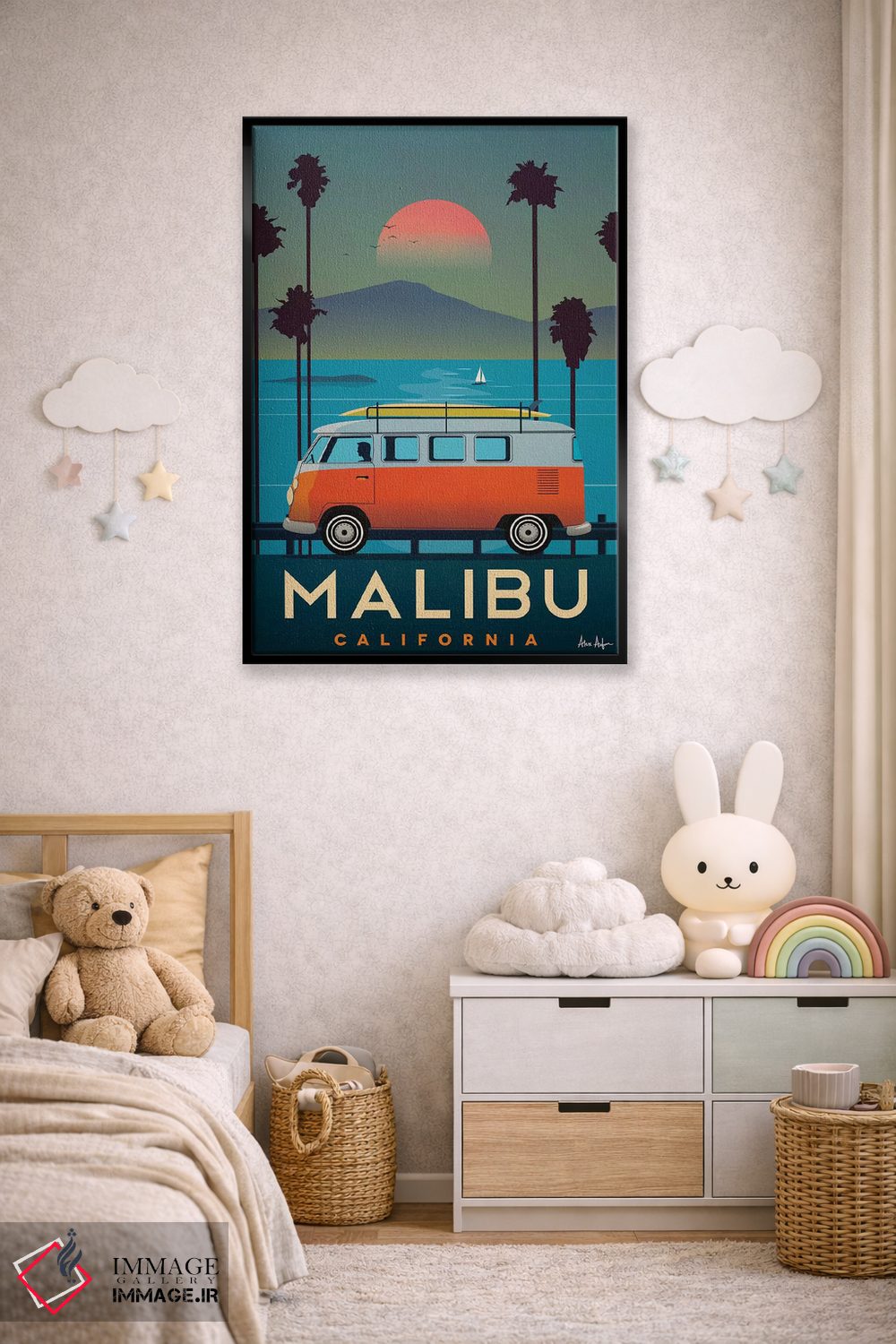 تابلو دکوراتیو مالیبو اثر ایدیااستورم استودیوز - D6B