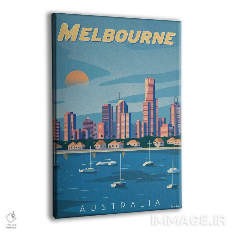 تابلو دکوراتیو ملبورن اثر ایدیااستورم استودیوز - نمای پرسپکتیو محصول