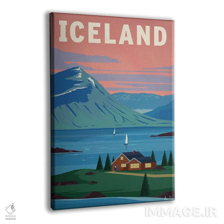 تابلو دکوراتیو ایسلند اثر ایدیااستورم استودیوز - نمای پرسپکتیو محصول