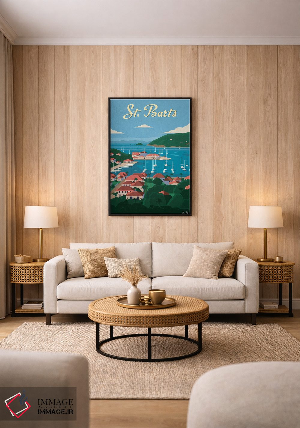 تابلو دکوراتیو سنت بارتلمی اثر ایدیااستورم استودیوز - D1B