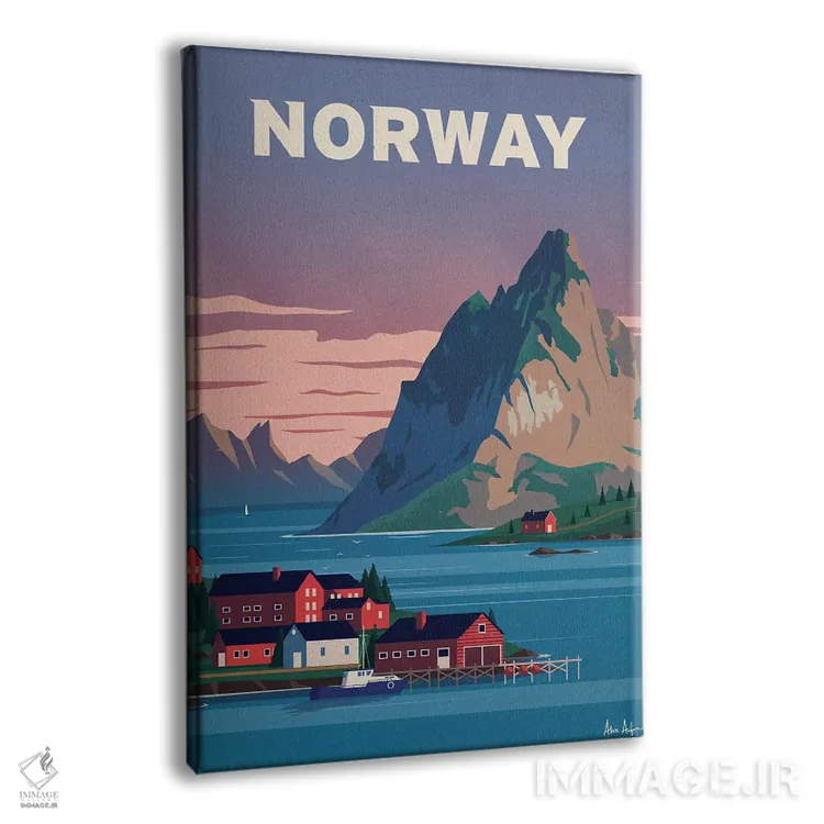 تابلو دکوراتیو نروژ اثر ایدیااستورم استودیوز - نمای پرسپکتیو محصول