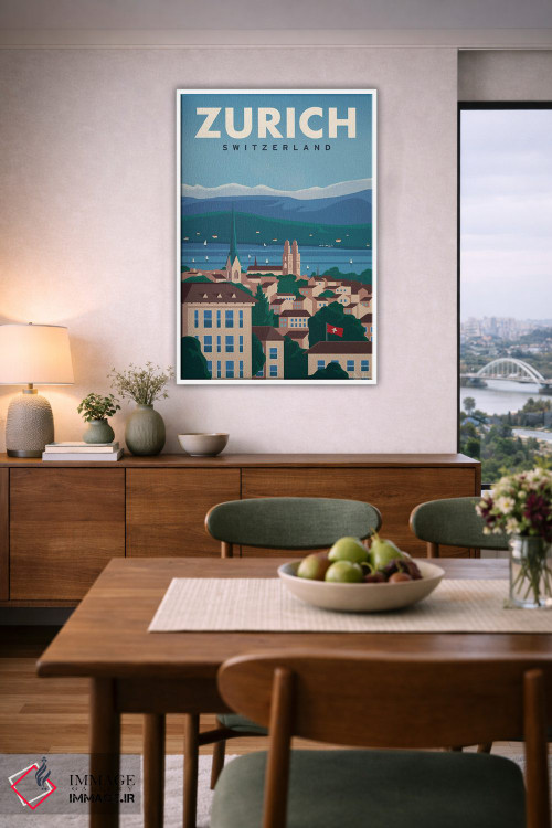تابلو دکوراتیو زوریخ اثر ایدیااستورم استودیوز - D5W