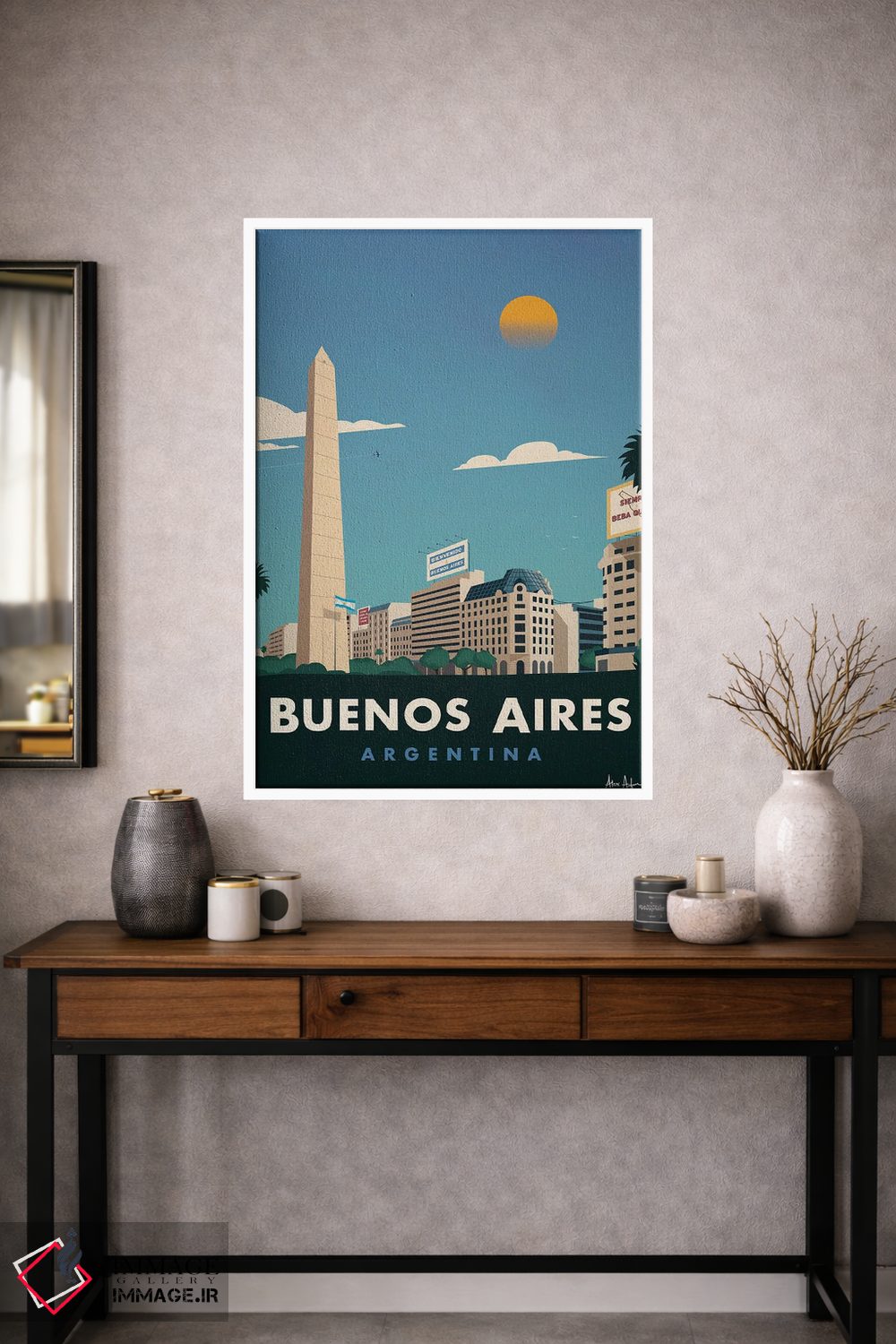 تابلو دکوراتیو بوئنوس آیرس اثر ایدیااستورم استودیوز - D1W