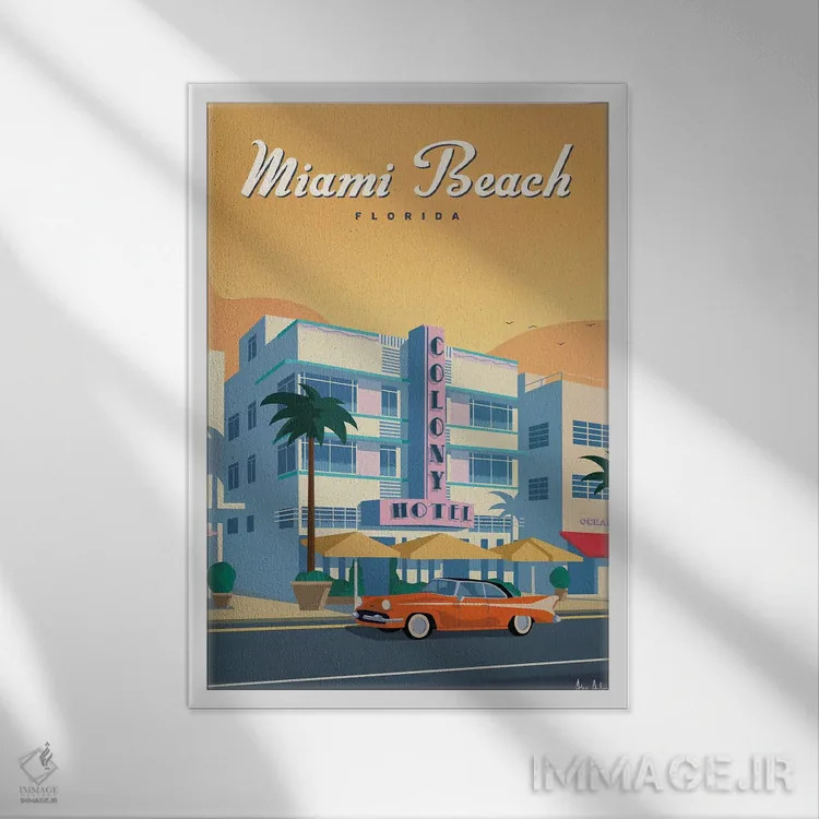 تابلو دکوراتیو هتل کالونی اثر ایدیااستورم استودیوز - نمای قابدار سفید