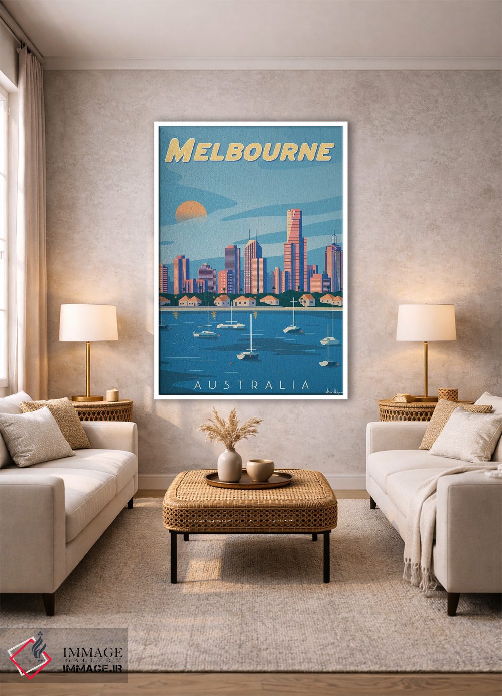 تابلو دکوراتیو ملبورن اثر ایدیااستورم استودیوز - D1W