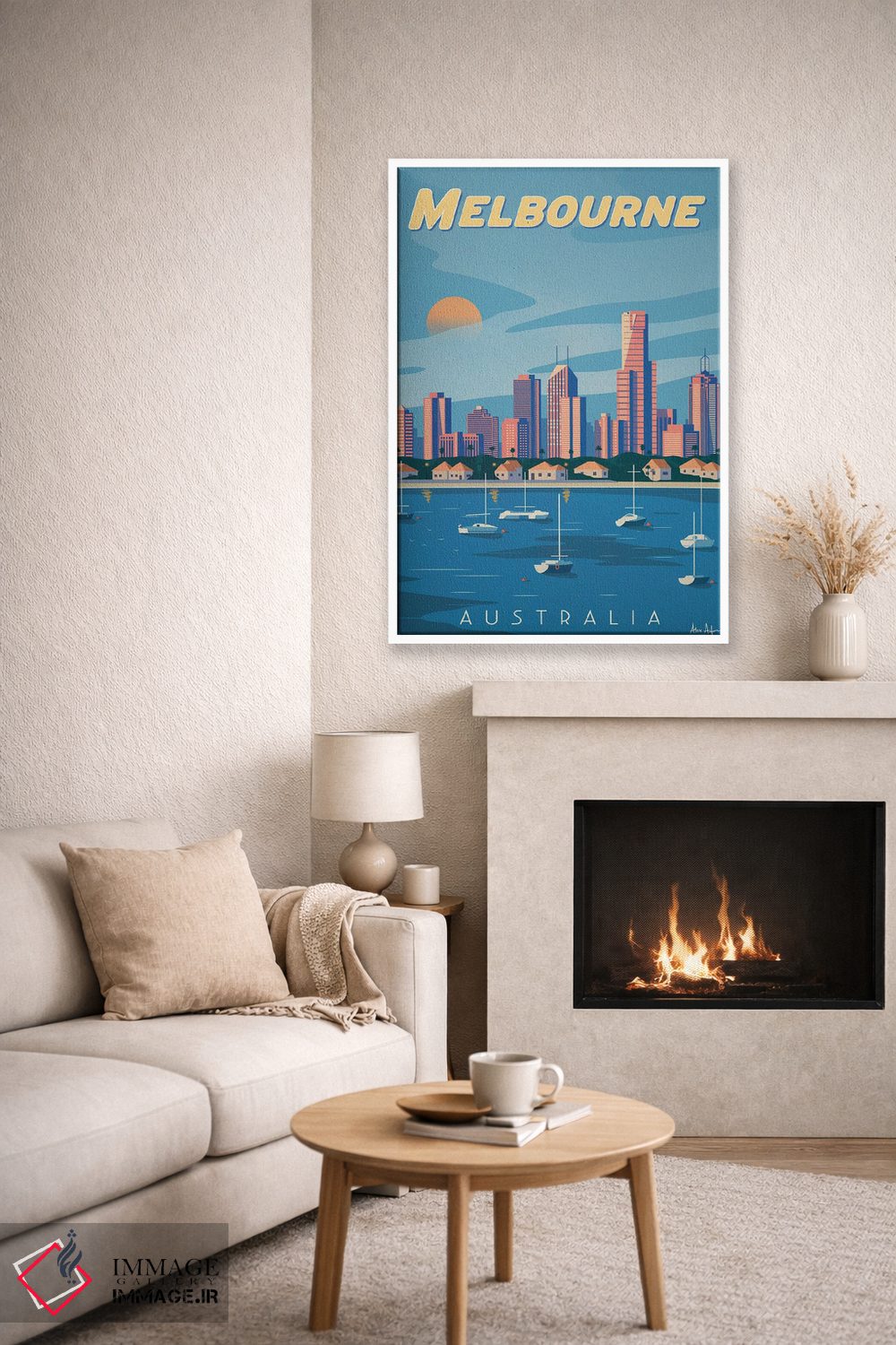 تابلو دکوراتیو ملبورن اثر ایدیااستورم استودیوز - D6W