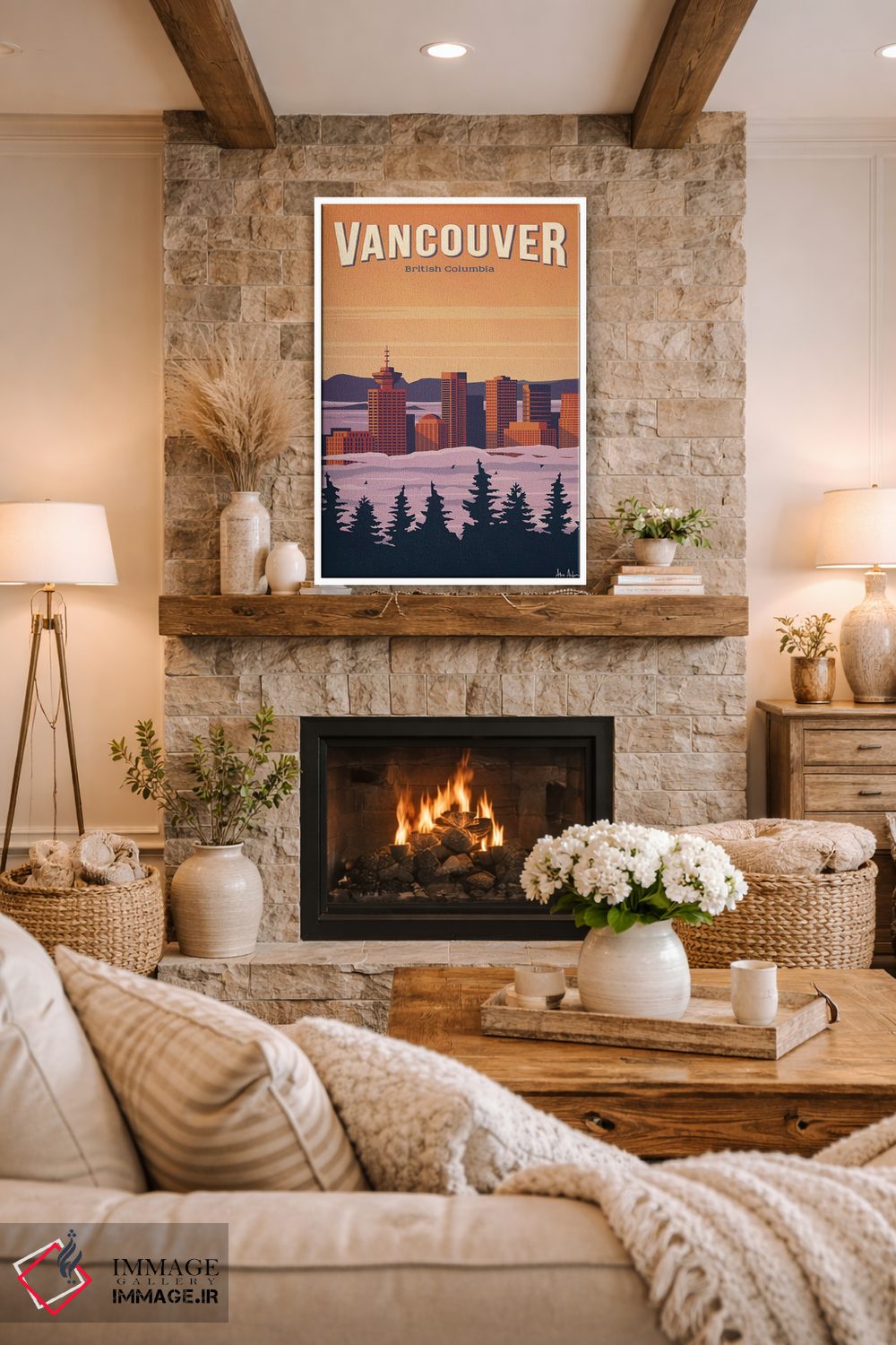 تابلو دکوراتیو ونکوور اثر ایدیااستورم استودیوز - D1W