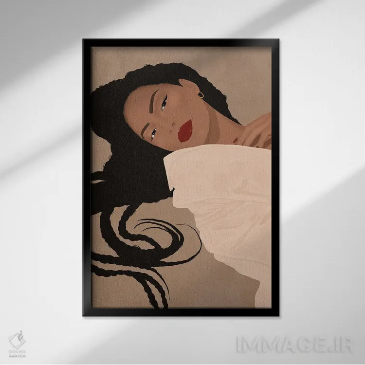 تابلو مدرن آلکسا اثر ایتس فانی هو - نمای قابدار مشکی