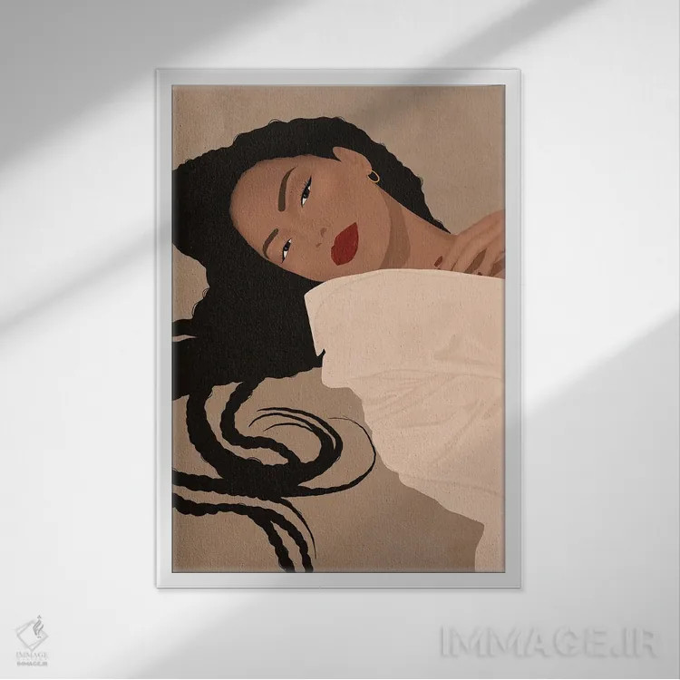 تابلو مدرن آلکسا اثر ایتس فانی هو - نمای قابدار سفید