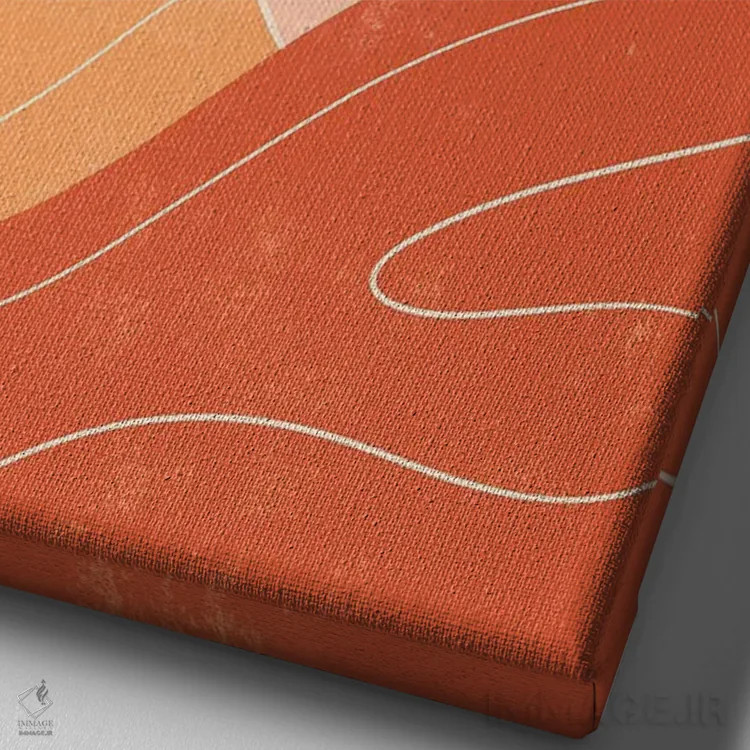 تابلو مینیمال کوه ها اثر ایتس فانی هو - نمای نزدیک بافت بوم