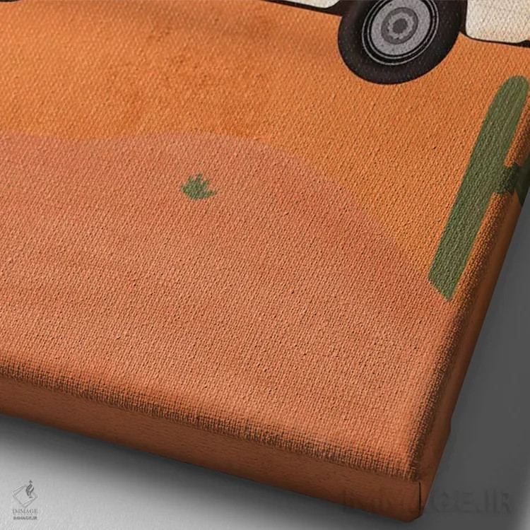 تابلو مدرن زندگی در ون اثر ایتس فانی هو - نمای نزدیک بافت بوم