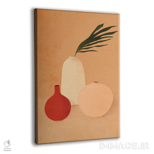 تابلو مینیمال گلدان های بوهو اثر ایتس فانی هو - نمای پرسپکتیو محصول