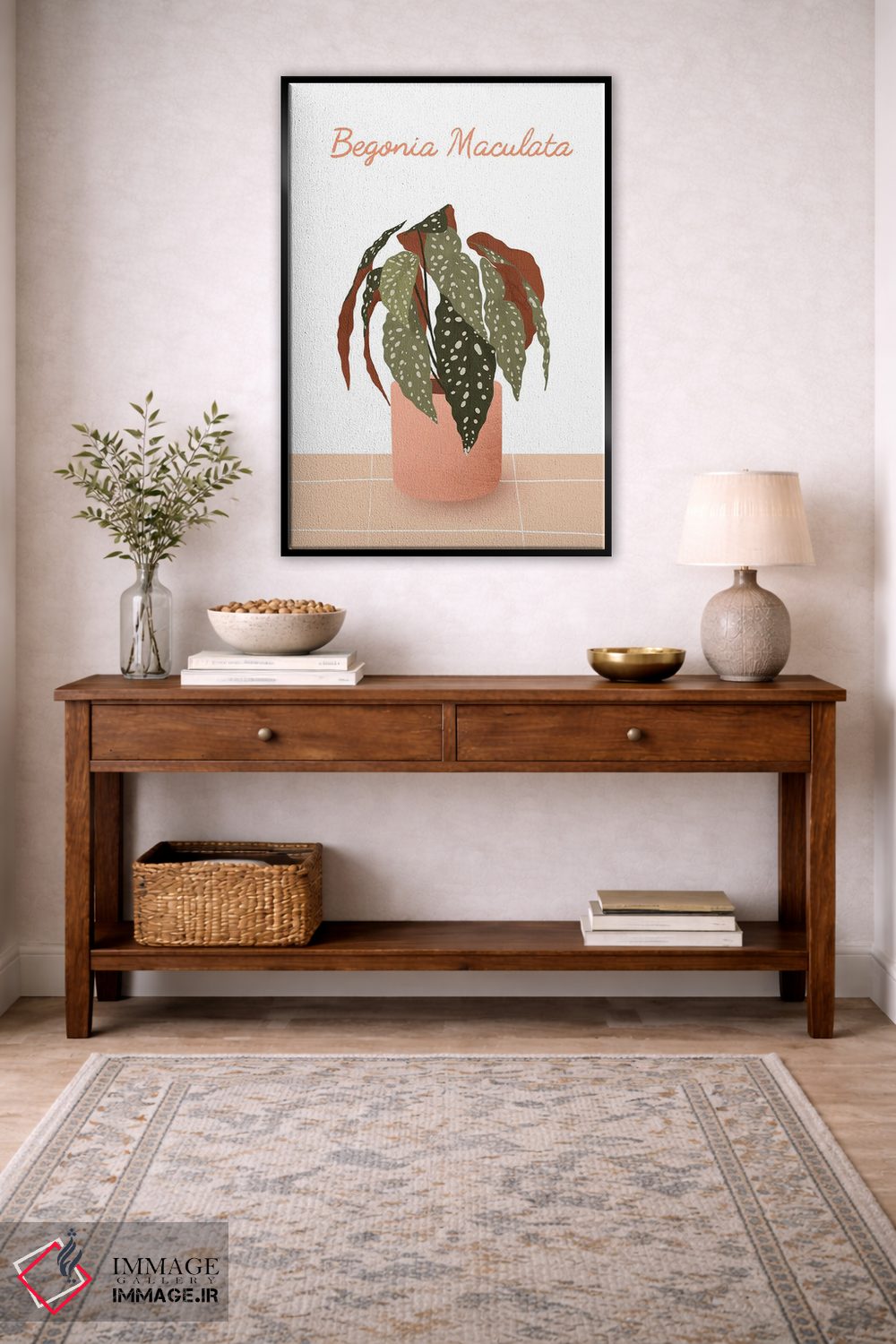 تابلو مدرن بگونیا ماکولاتا اثر ایتس فانی هو - D4B