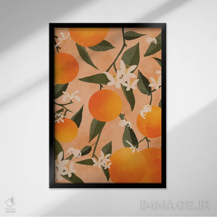 تابلو مدرن مرکبات اثر ایتس فانی هو - نمای قابدار مشکی