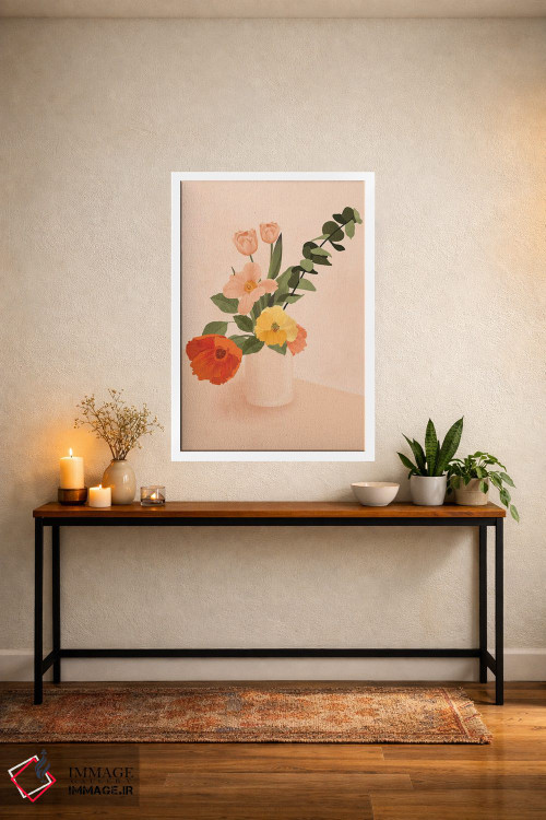 تابلو مدرن دسته گل اثر ایتس فانی هو - D2W