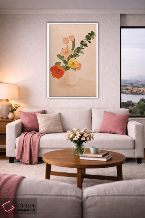 تابلو مدرن دسته گل اثر ایتس فانی هو - D4W
