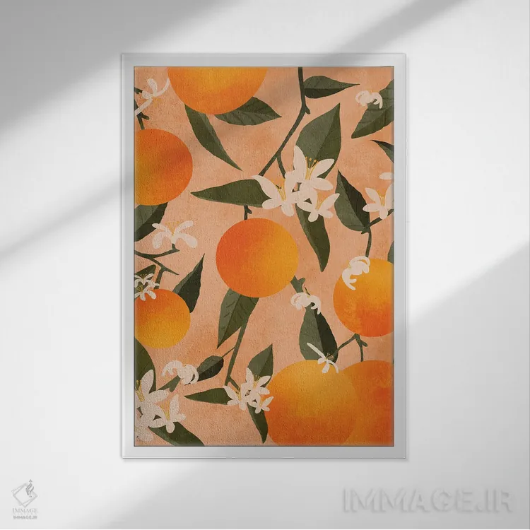 تابلو مدرن مرکبات اثر ایتس فانی هو - نمای قابدار سفید