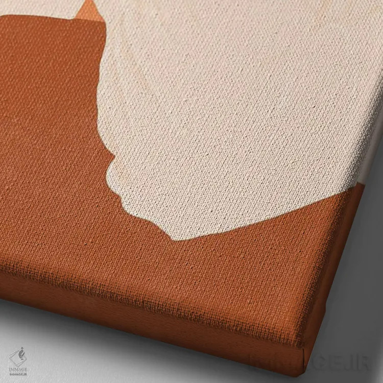 تابلو مدرن کورتنی اثر ایتس فانی هو - نمای نزدیک بافت بوم