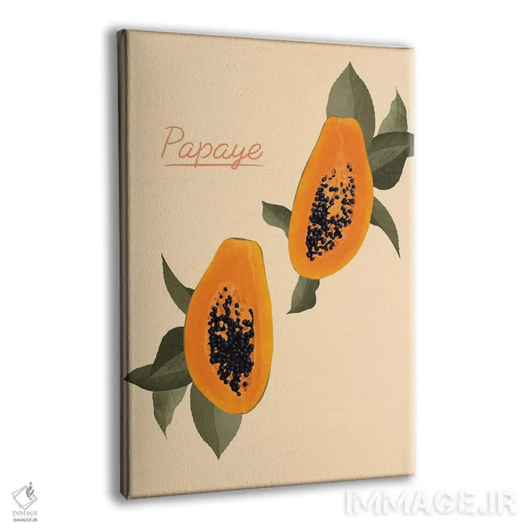 تابلو مینیمال پاپایا اثر ایتس فانی هو - نمای پرسپکتیو محصول