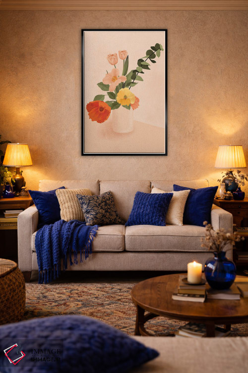 تابلو مدرن دسته گل اثر ایتس فانی هو - D6B