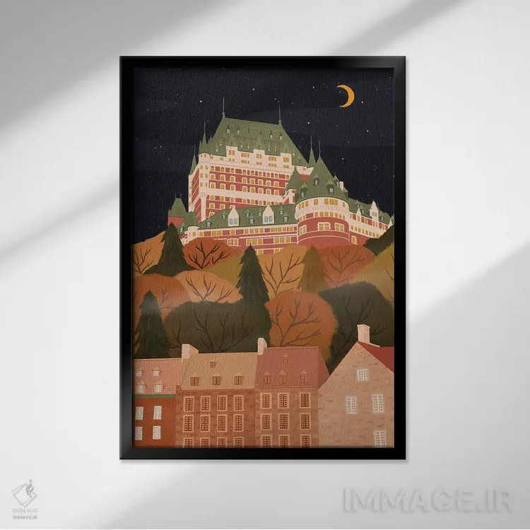 تابلو مدرن کاخ فرونتنک اثر ایتس فانی هو - نمای قابدار مشکی