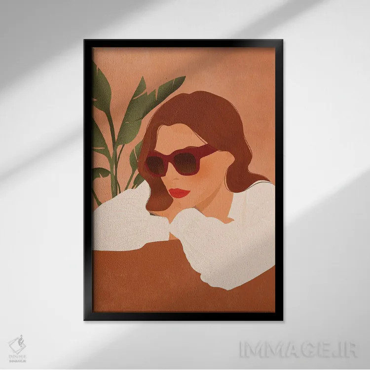 تابلو مدرن کورتنی اثر ایتس فانی هو - نمای قابدار مشکی