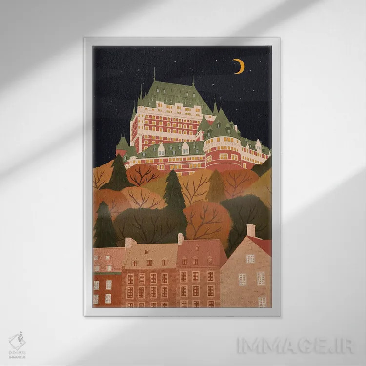 تابلو مدرن کاخ فرونتنک اثر ایتس فانی هو - نمای قابدار سفید