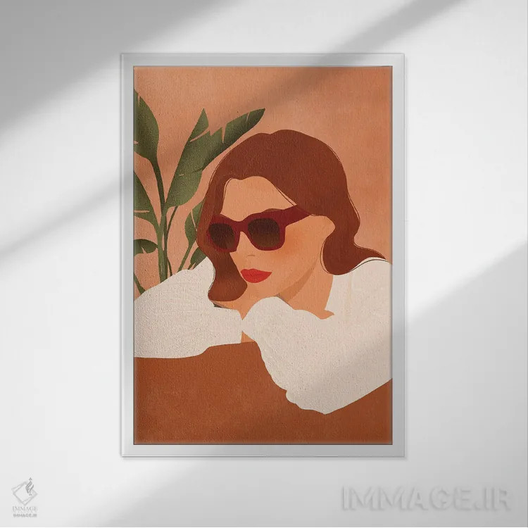 تابلو مدرن کورتنی اثر ایتس فانی هو - نمای قابدار سفید