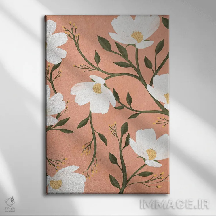 تابلو مدرن گل ها اثر ایتس فانی هو - نمای روبهرو روی دیوار