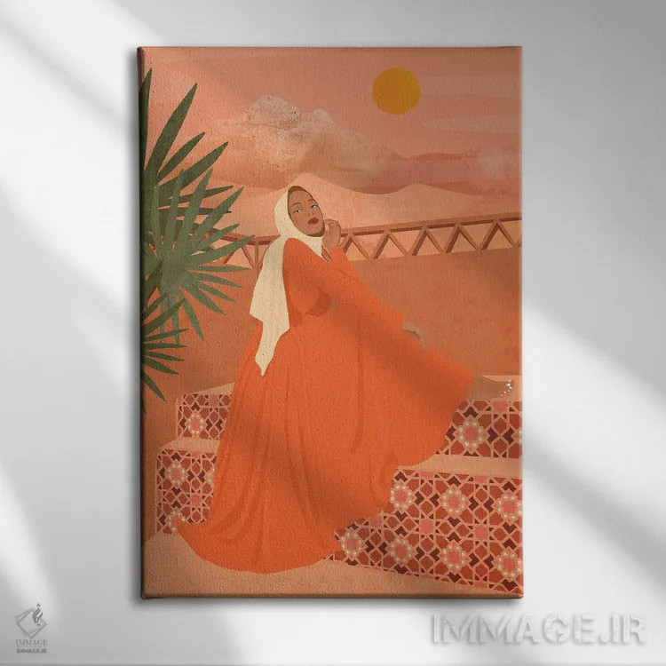 تابلو مدرن خدیجه اثر ایتس فانی هو - نمای روبهرو روی دیوار