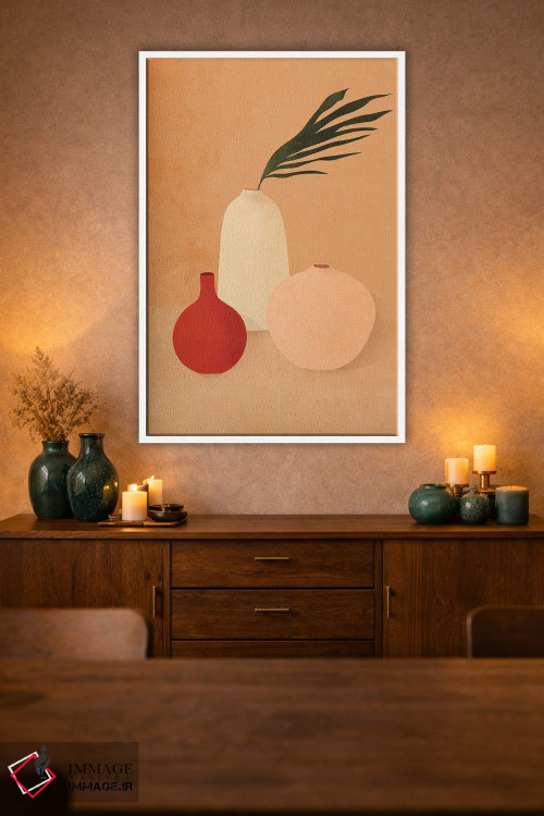 تابلو مینیمال گلدان های بوهو اثر ایتس فانی هو - D1W