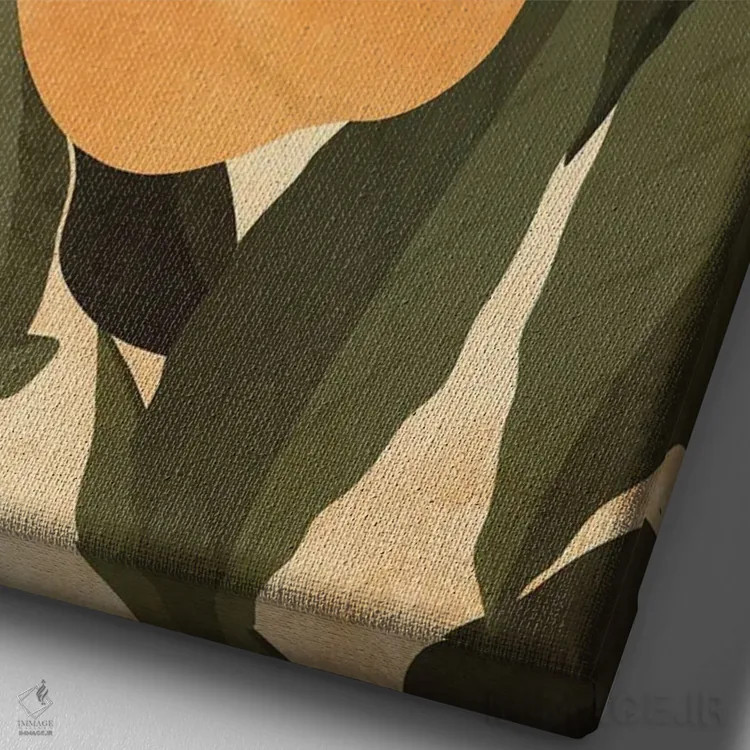 تابلو مدرن هلوها اثر ایتس فانی هو - نمای نزدیک بافت بوم