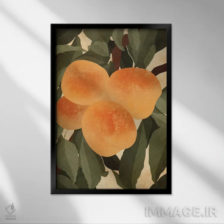 تابلو مدرن هلوها اثر ایتس فانی هو - نمای قابدار مشکی