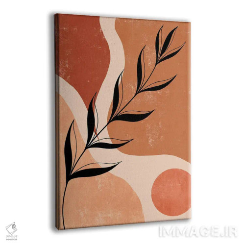 تابلو مینیمال برگ سیاه اثر ایتس فانی هو - نمای پرسپکتیو محصول