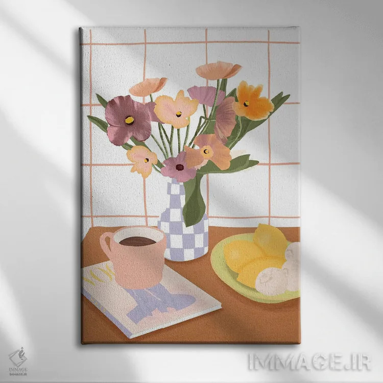 تابلو مدرن صبحانه انگلیسی اثر ایتس فانی هو - نمای روبهرو روی دیوار