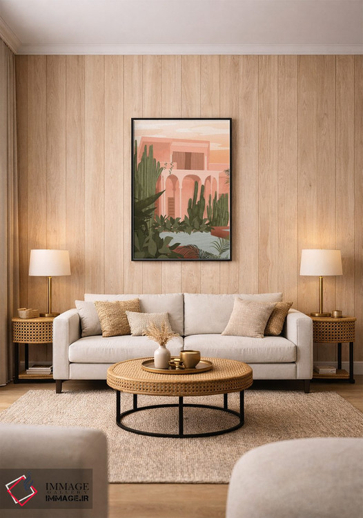 تابلو مدرن باغ ماجورل صورتی اثر ایتس فانی هو - D1B