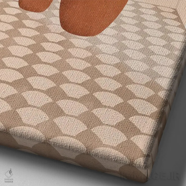 تابلو مینیمال گلدان های مدیترانه ای اثر ایتس فانی هو - نمای نزدیک بافت بوم