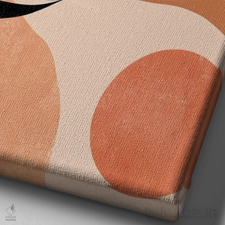 تابلو مینیمال برگ سیاه اثر ایتس فانی هو - نمای نزدیک بافت بوم