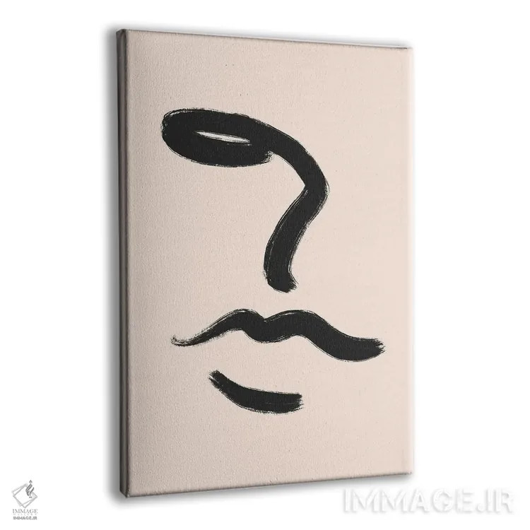 تابلو مینیمال چهره اثر ایتس فانی هو - نمای پرسپکتیو محصول
