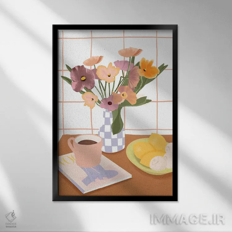 تابلو مدرن صبحانه انگلیسی اثر ایتس فانی هو - نمای قابدار مشکی