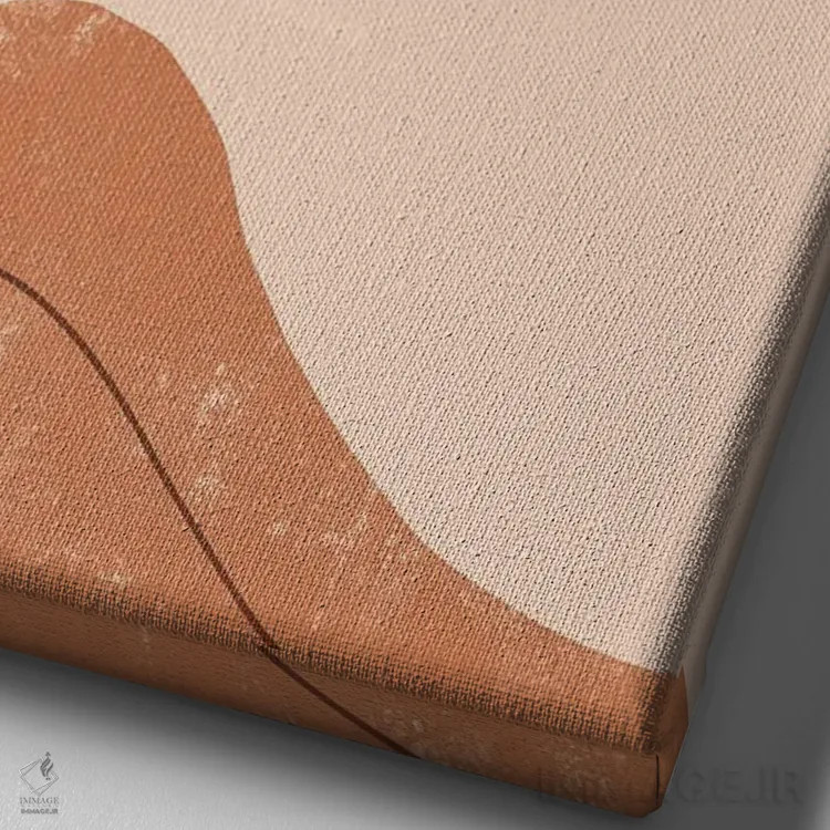 تابلو مینیمال اشکال抽象ی ۲ اثر ایتس فانی هو - نمای نزدیک بافت بوم